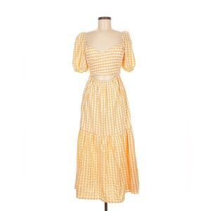 Petal & Pup Orange Gingham Checkered Dress